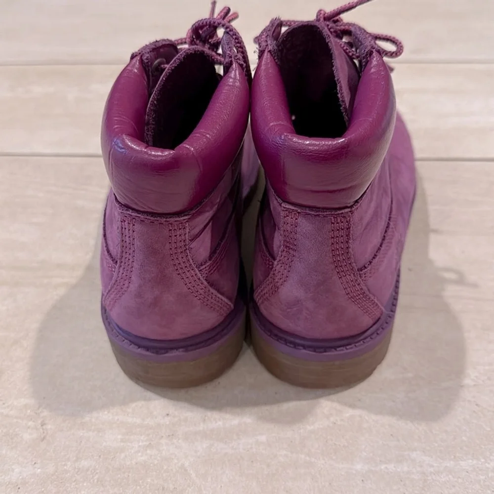 Big Girls Timberland Purple Hiking Boots Size 3
